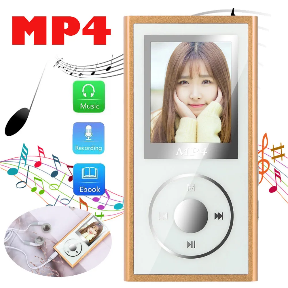 HiFi MP3 MP4 музыкальный проигрыватель с функцией записи ручка медиа-видео fm-радио TF карта ЖК-экран идеальное качество звука, различные режимы воспроизведения 1004