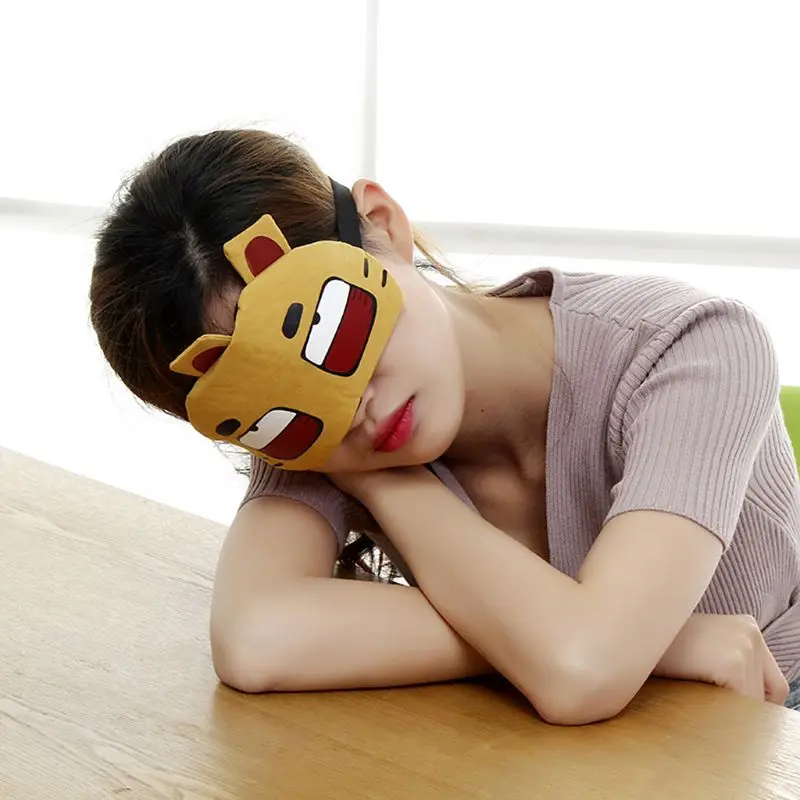 

Cartoon Kids Elastic Sleeping Eye Mask Multi-functional Bathing Headband Hairband Turban Soft Comfortable Better Sleep Aid