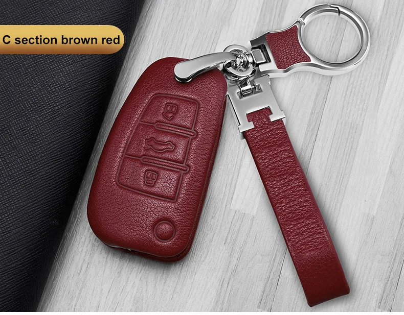 Leather Car Key Case Cover Shell Fob Bag For Audi A1 A3 A4 A6 8P 8V A4 B7 B6 B8 A5 A6 C5 C6 Q3 Q5 Q7 A7 A8 A4L Auto Accessories