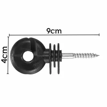 

Plastic Fence Screw Insulator Replacement 50pcs Accessories Black+Silver
