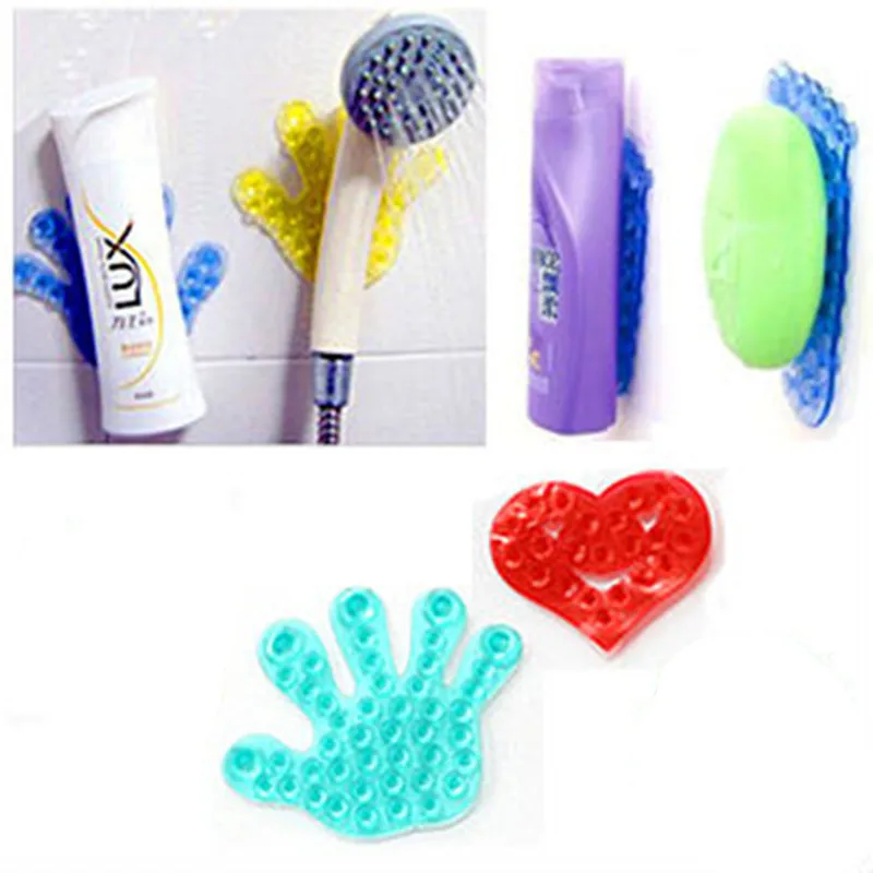

10pcs! Foot hand Magic Sucker For Toothpaste Holder, Soap Sticker Anti Slip Sucker Mat For Bathroom Accessories