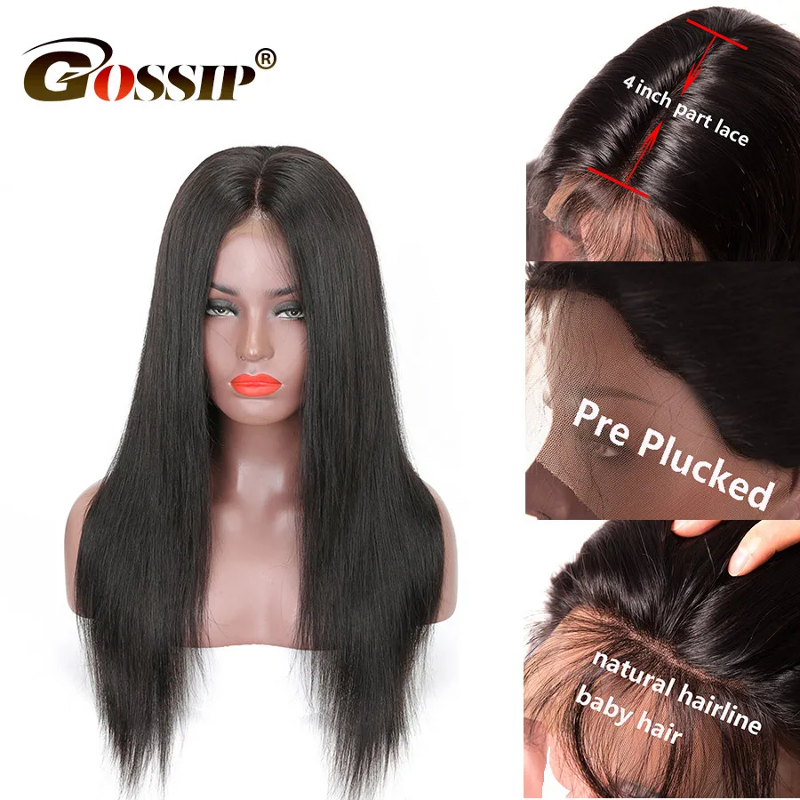Прямой парик на сетке спереди прямые парики 13x4 плотностью 250 Remy 4x4|wigs for blacks|wigs black