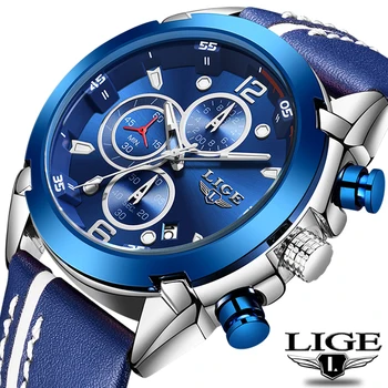 

Relogio Masculino 2020 LIGE New Men Watch Top Brand Fashion Chronograph Quartz Watch Men Sport Military Wrist Watch Reloj Hombre