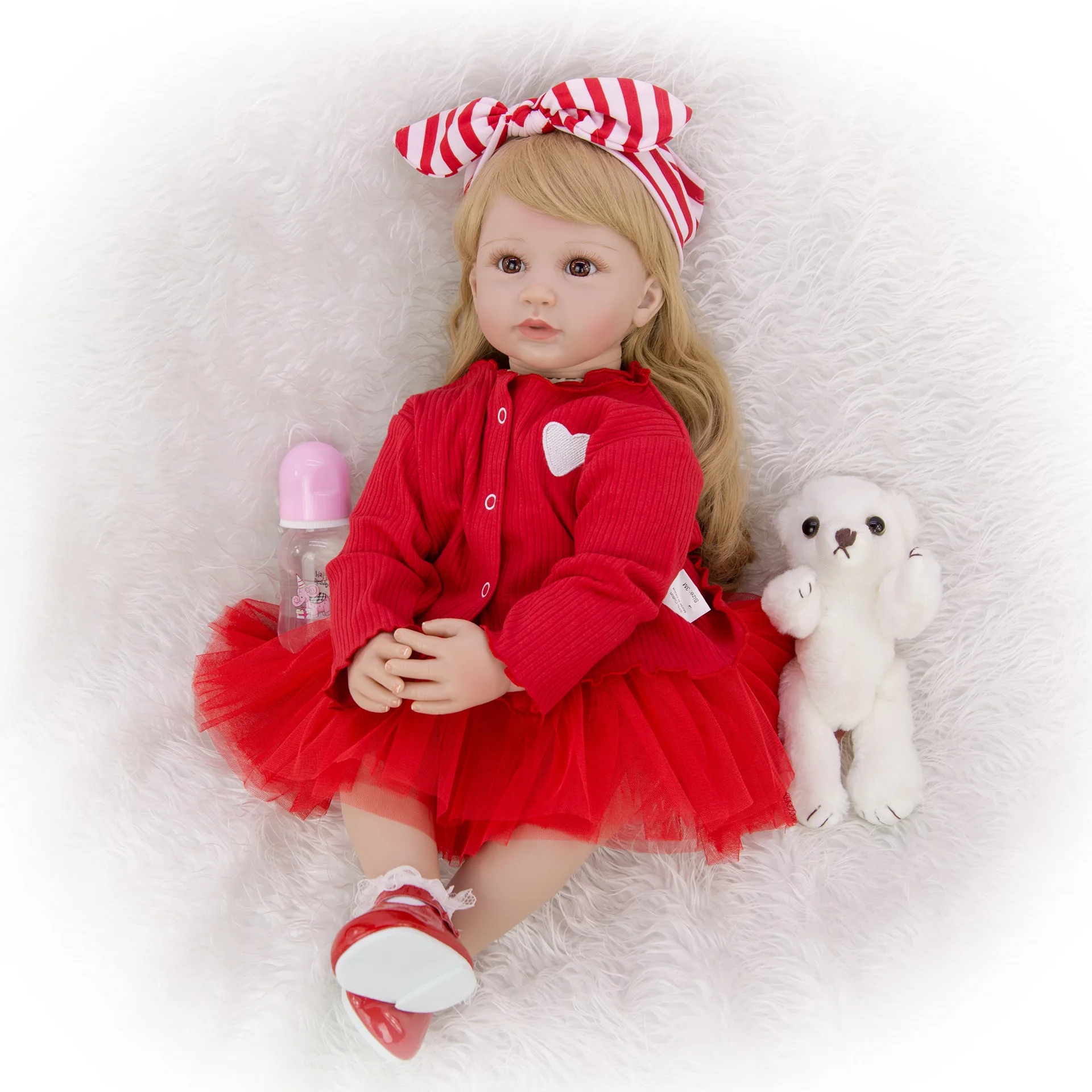 Кукла npk 24 дюйма Reborn Baby Doll 60 см силиконовая Мягкая Реалистичная принцесса девочка детская кукла игрушка bebes reborn для детского дня Gi
