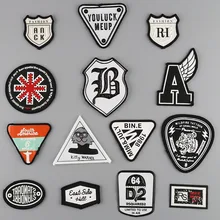 Модная одежда с нашивками красочные декоративные аксессуары значок этикетка письмо