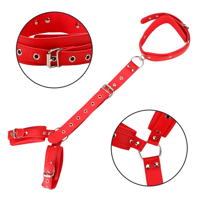 Laisse de Bondage en PU BDSM avec col en dentelle pour femme, jouets  sexuels pour adultes, jeux pour adulte - AliExpress