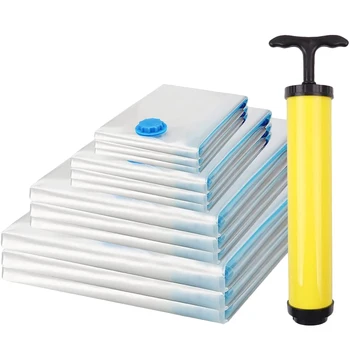 

12PCS Transparent Vacuum Compression Bag Multi-Purpose Vacuum Organizer Bags Foldable Clothes Storage Bag Home Organizer