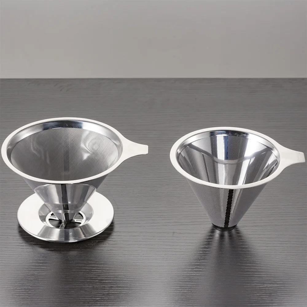 

Coffee Filter Holder Pour Over Stainless Steel Dripper Mesh Basket Drip Coffee Filter Cup