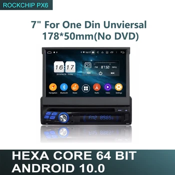 

7" Touch Screen Android 10.0 1 Din Single Din Car Radio multimedia One Din Car GPS Input & Motorized Screen Detachable no dvd