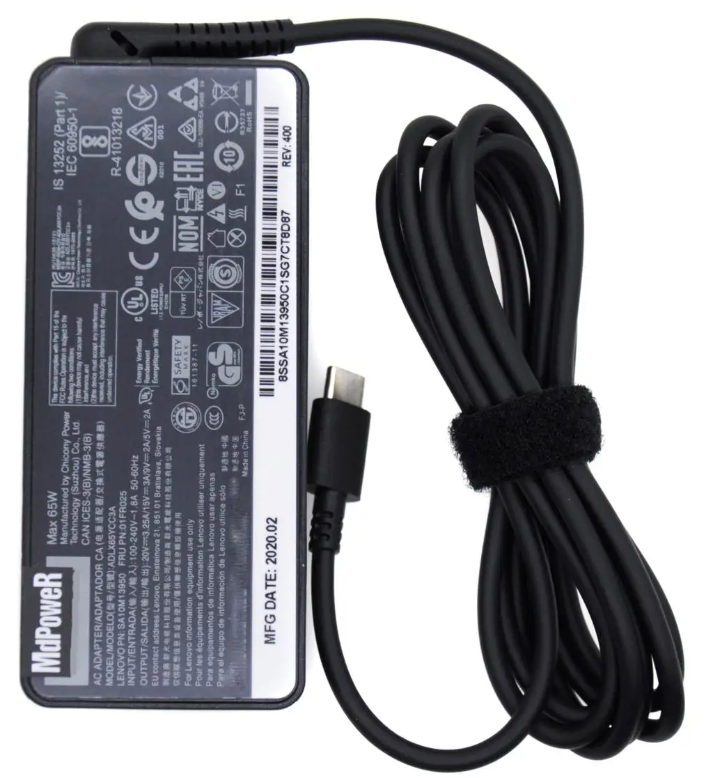 Cargador para Portatil Lenovo 100 Original 20V 3.25A