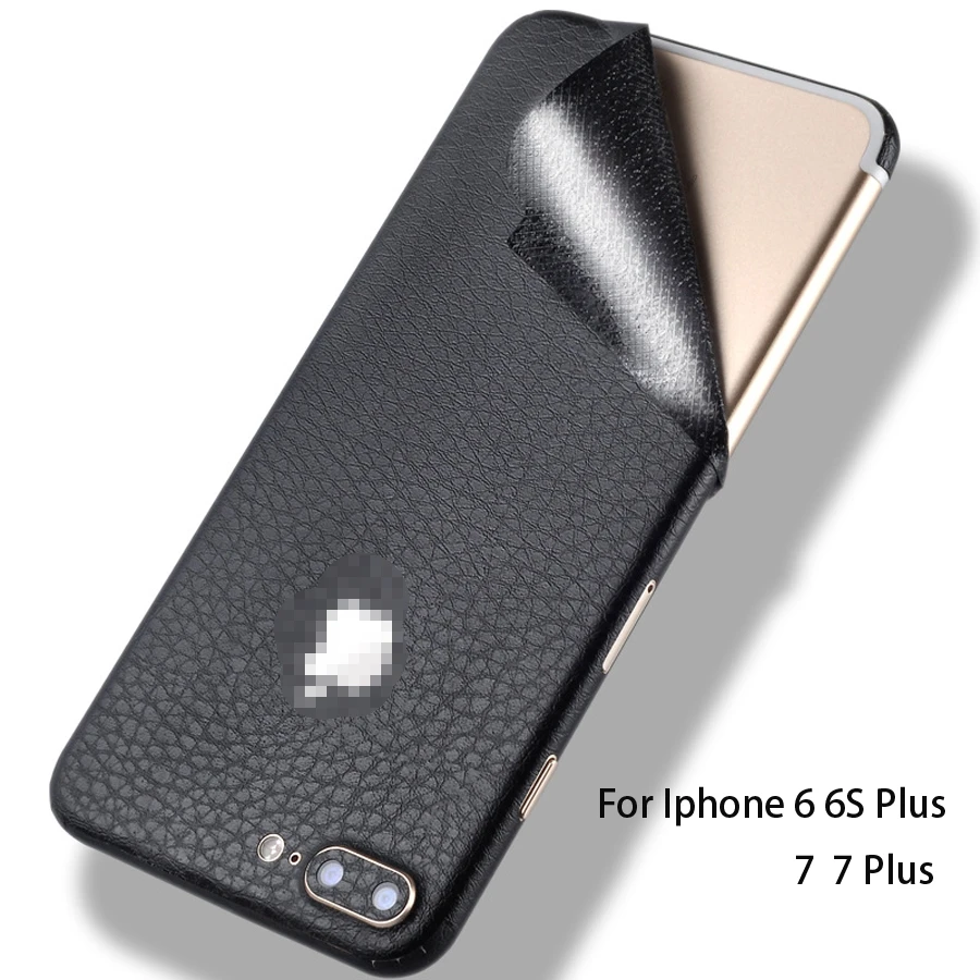 

Leather Sticker Skin Pattern For Iphone 6 6S 7 Plus Ice Film Thin Screen Protector Protective Cover Sticker Color Easy Back Film