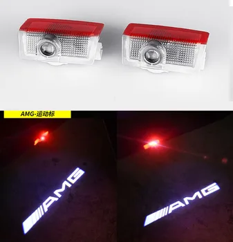 

2Pcs Car Shadow Light Welcome Lamp Logo Laser Projector Car LED Door Warning Light for Mercedes benz AMG w204 w203 w212 w211