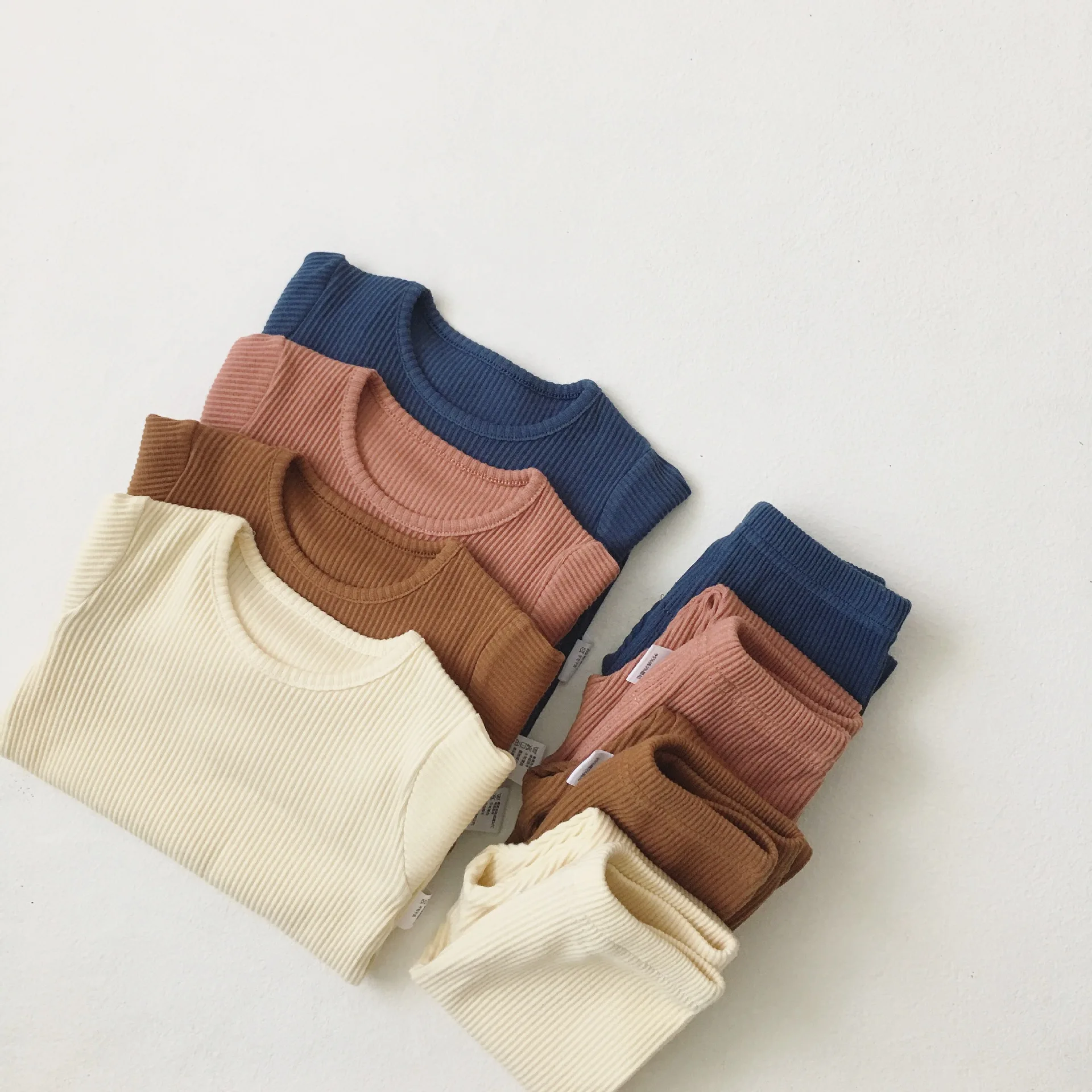 clothes new100% cotton children two pieces sets baby's autumn baby girl knit set