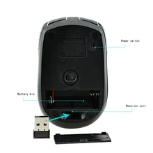 Популярная беспроводная мышь Эргономичный дизайн оптические мыши для ноутбука 6 клавиш 2,4G 1600 точек/дюйм BUS66