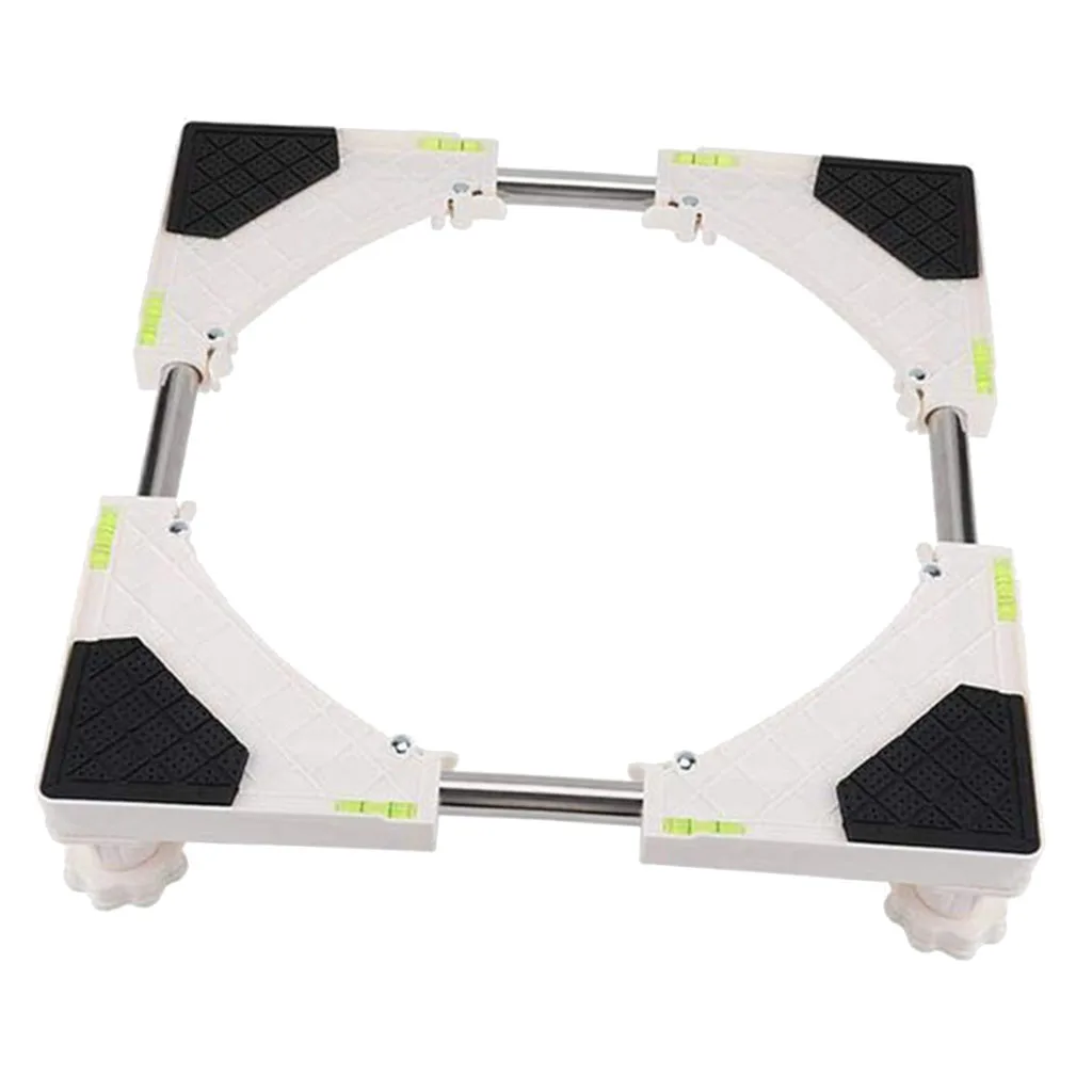 4 Feet Washing Machine Base Storage Fridge Adjustable Stand Universal Bathroom Machine Bracket Refrigerator Holder Mount