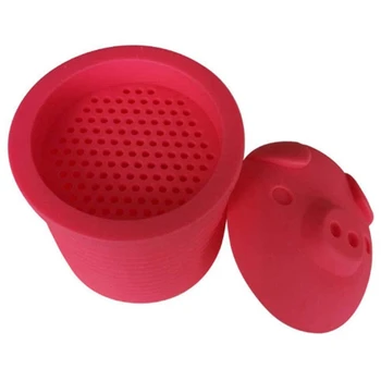 

Bacon Grease Container Grease Can, Oil Container Can with Strainer and Dust-Proof Lid for Kitchen(Red, Silicone,1Pcs)