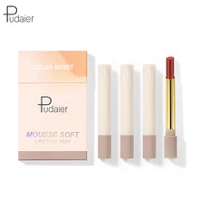 

4-Color Lipstick Makeup Set Matte Long-Lasting Hydrating Lip Makeup Gloss Soft Fog Portable Water Moistening Non Drying Lipstick