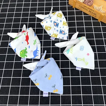 

4pcs/Lot Cotton Baby Bibs Bandana Bib for Baby Scarf Feeding Drool Slab Waterproof Children's Apron Baby Girl Boy Bib Burp Cloth