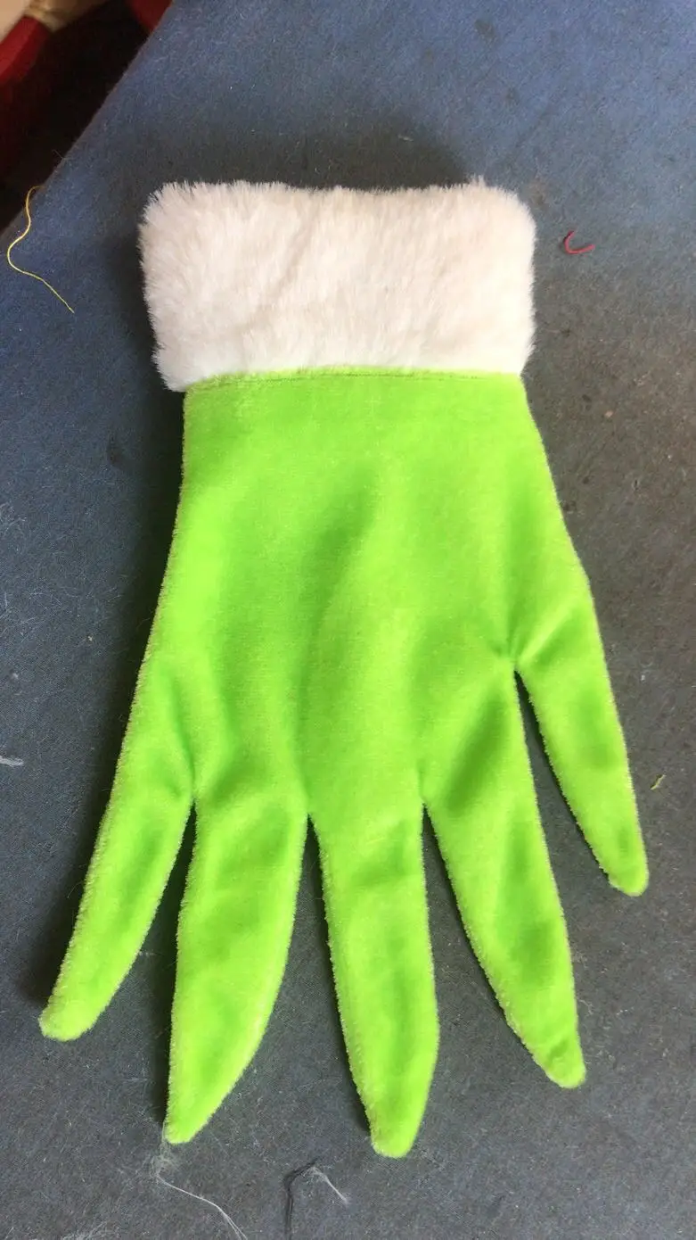 How Grinch Stole Christmas Cosplay Glove Hand Cos Gift Fans Halloween