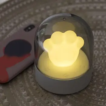 

Adjustable LED Night Light Cute Cat Claw Design USB Rechargeable Bedside Lamp with Music Box LED Table Light LED Night Light