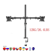 400mm DL-T902-240 podstawka biurowa pełnoekranowy 360 stopni ze stali uchwyt monitora 10 "-27" zacisk baza Monitor ramię montażowe obciążenia 12kg 1