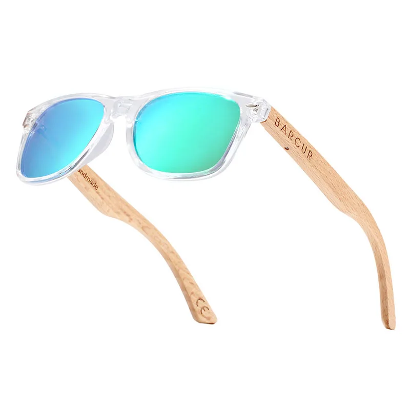 BARCUR поляризованные детские солнцезащитные очки для девочек и мальчиков из натурального дерева, солнцезащитные очки, антибликовые солнцезащитные очки UV400