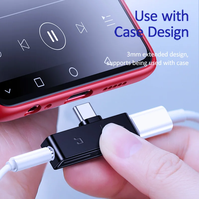USAMS type C до 3,5 мм адаптер Jack Male to Famale USB C OTG зарядный адаптер для Xiaomi 6 samsung адаптер мобильного телефона