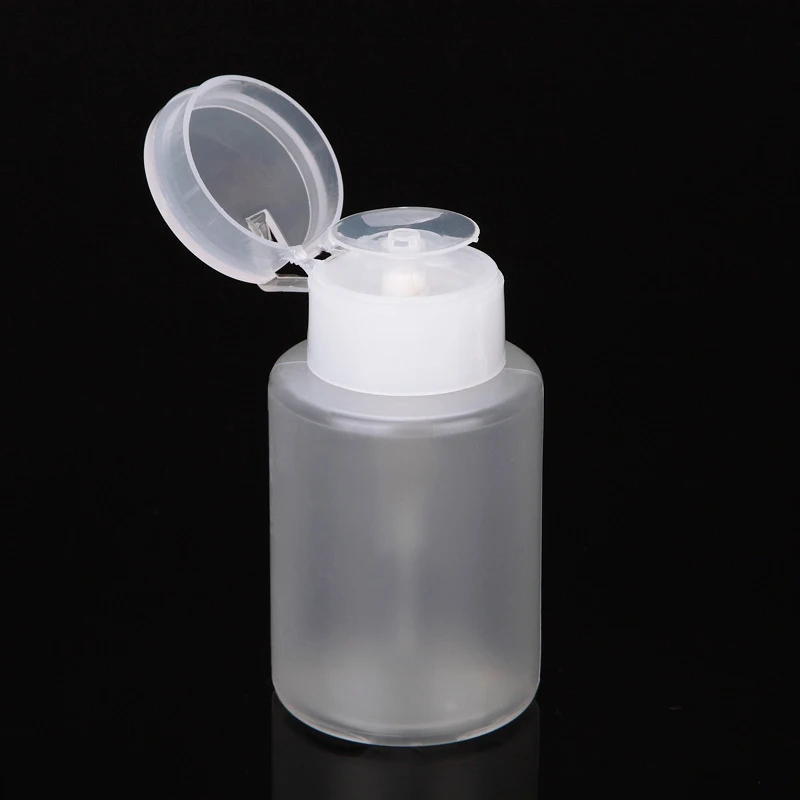 200ml Push Down Empty Pump Dispenser Clear Remover Alcohol Liquid Bottle Press The Bottle Nail Art UV Gel Cleaner