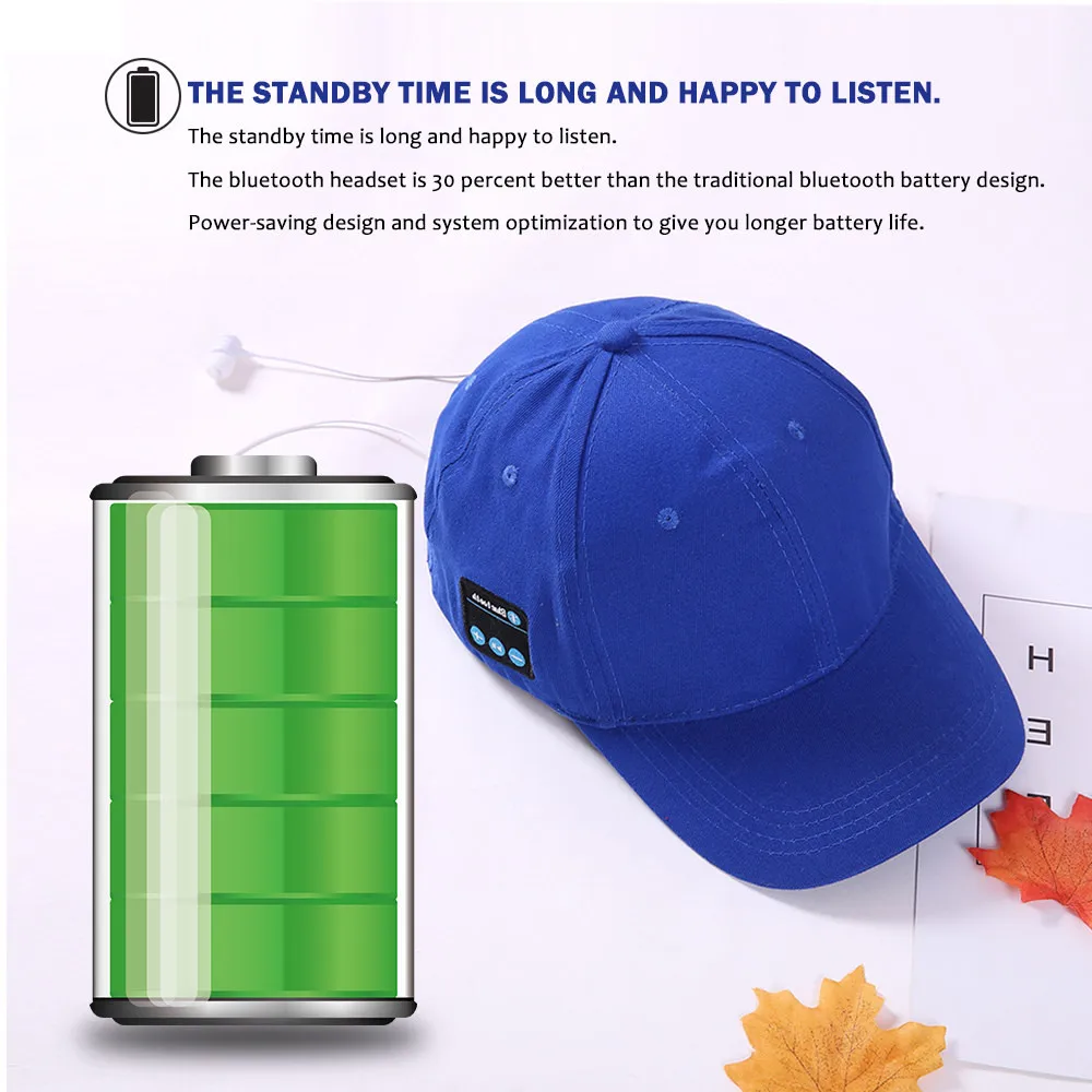 Модная Беспроводная Bluetooth шапка летняя зимняя гарнитура наушники музыкальный