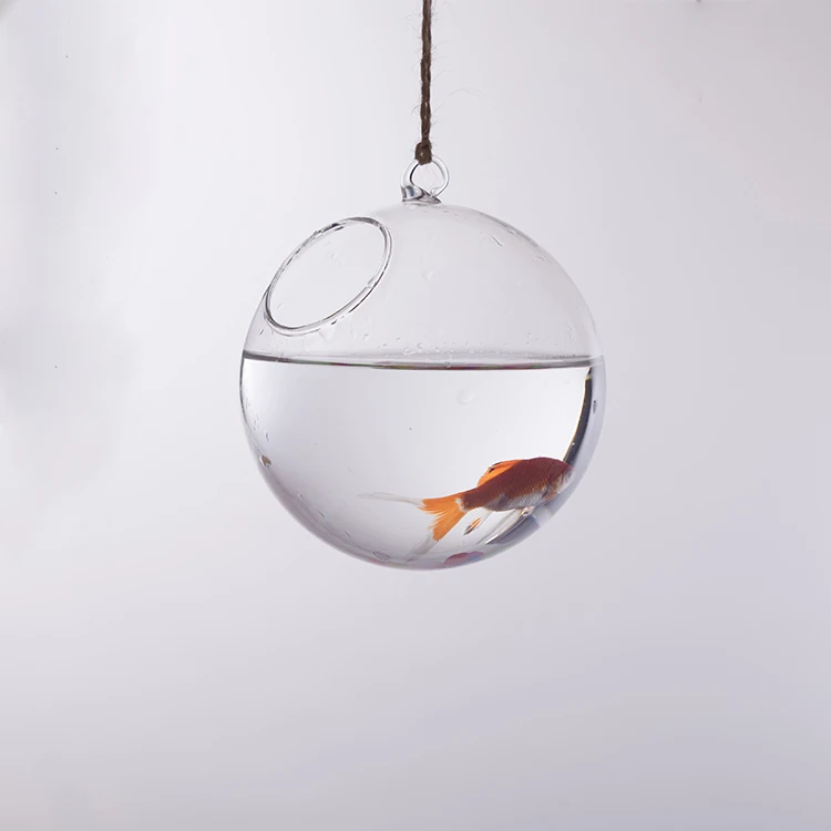 Clear Ball Shaped Glass Flowers Vase Terrarium Container Garden Hanging Decor