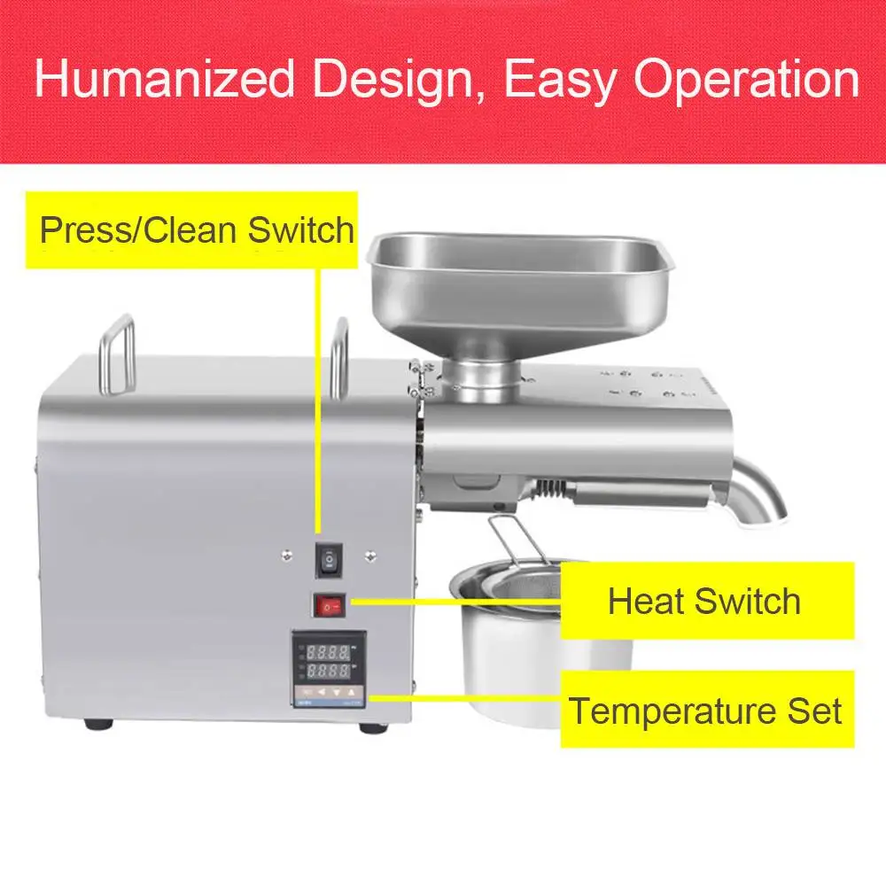 Пресс для масла, бизнес-оборудование, Смарт нержавеющая сталь, автоматический пресс для масла, холодный пресс, машина для масла, подсолнечное семя, ЖК-экстрактор масла
