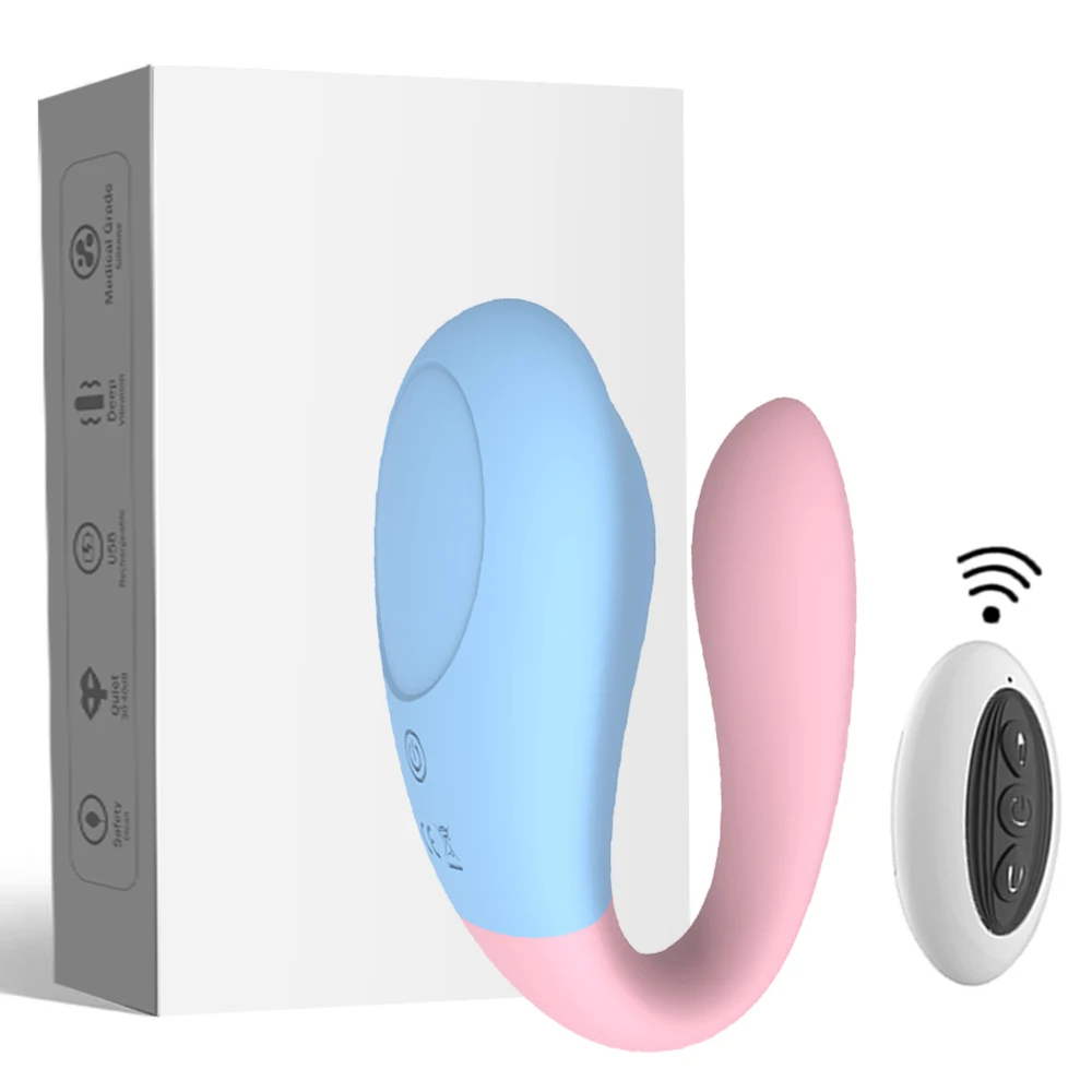 Remote Control Double Vibrator Wearable Dildo G-spot Stimulator_voghion.com