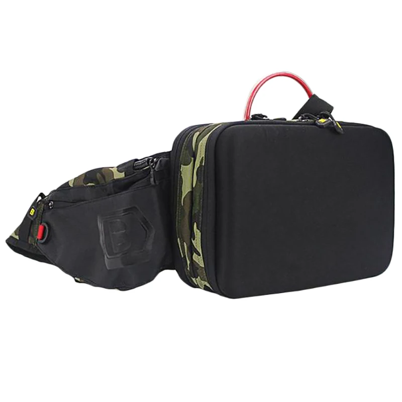 

Multifunctional Portable Fishing Waist Tackle Bag Moveable Oxford Cloth Crossbody Bag With Lure Box Storage Fishing Supplies