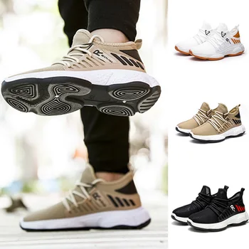 

Men's Athletic Sneakers Breathable Flyweave Tennis Sports Shoes Outdoor Running Shoes Non-slip Wear-resistant Casual Shoes