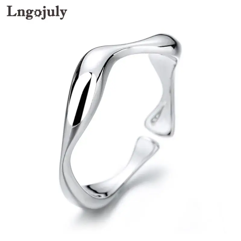 

Женское кольцо из чистого серебра 925 пробы, простое кольцо для женщин и девушек, серебряное ювелирное изделие на годовщину или вечеринку, Подарочная Бижутерия 925