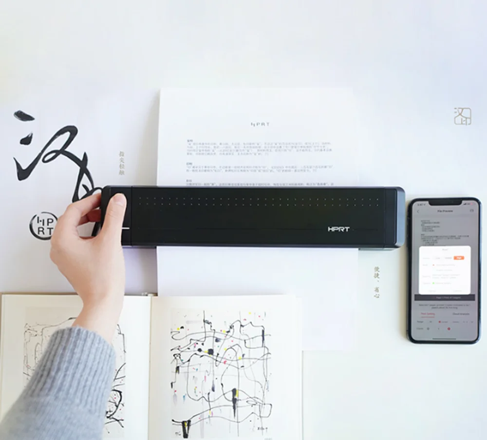 Portable printer thermal transfer Mini Bluetooth USB mobile Ordinary A4 printing paper home business with built-in battery Portable printer thermal transfer Mini Bluetooth USB mobile Ordinary A4 printing paper home business with built-in battery