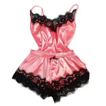 New Women Lingerie Lace Sleeveless Sleepwear Set