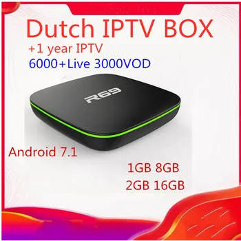 

Dutch IPTV BOX R69 android 7.1 2G 16GB+1 Year IPTV subscription for France Belgium Portugal Arabic Spain IPTV m3u android tv box