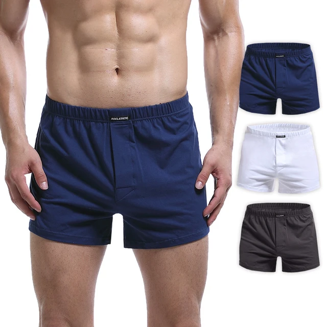 Men's Boxers Cotton Underwear Loose With Elastic Waistband Shorts Summer  Calzoncillo Hombre Men Sleep Home Underpants - Boxers - AliExpress