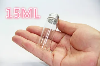 

50PCS 22*70mm 15ml clear glass bottles Mason jar message bottle screw cap bottle DIY glass bottle container storage bottle jars
