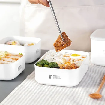 

Plastic Refrigerator Fruit Crisper Microwave Lunch Box Rectangular Small Lunch Box Food Storage Box