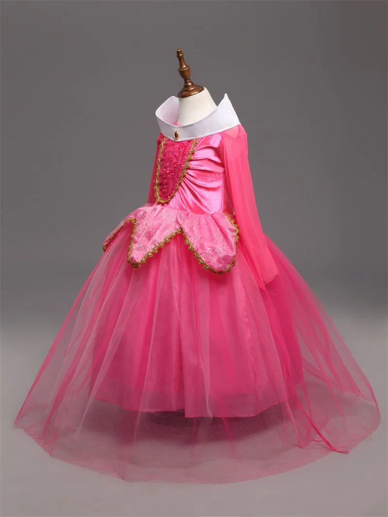 Платье принцессы Спящей красавицы для девочек от 4 до 8 От 9 до 10 лет, костюм для ролевых игр платье принцессы Анны и Эльзы для костюмированной вечеринки, платье Рапунцель