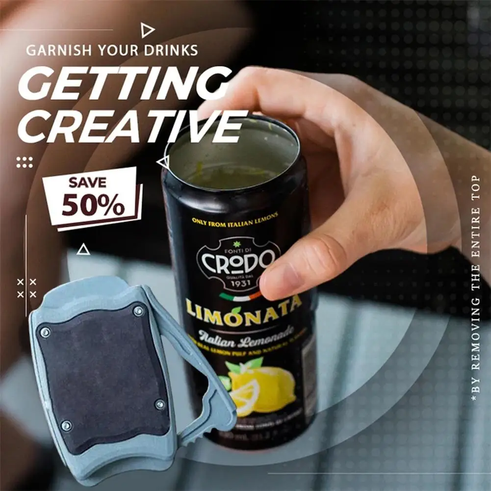 

Universal Topless Can Opener The Easiest Can Opener Ez-Drink Opener Bottle Opener Topless beer can Opener for Home Kitchen