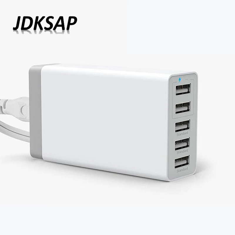 

Suitable For iPhone Xiaomi Mobile Phone Charger Hub 5 USB Charger Power Adapter EU/US/UK/AU Plug USB Socket Panel Charger
