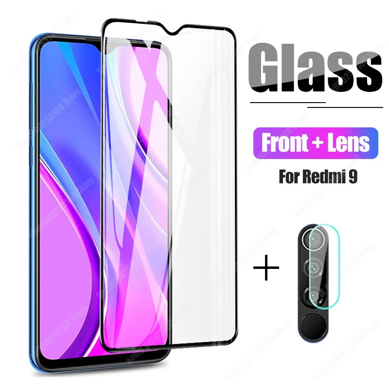 Защитное стекло для камеры Xiaomi Redmi 9 Защита экрана на Xiami закаленное Xaomi Redmi9 Черная