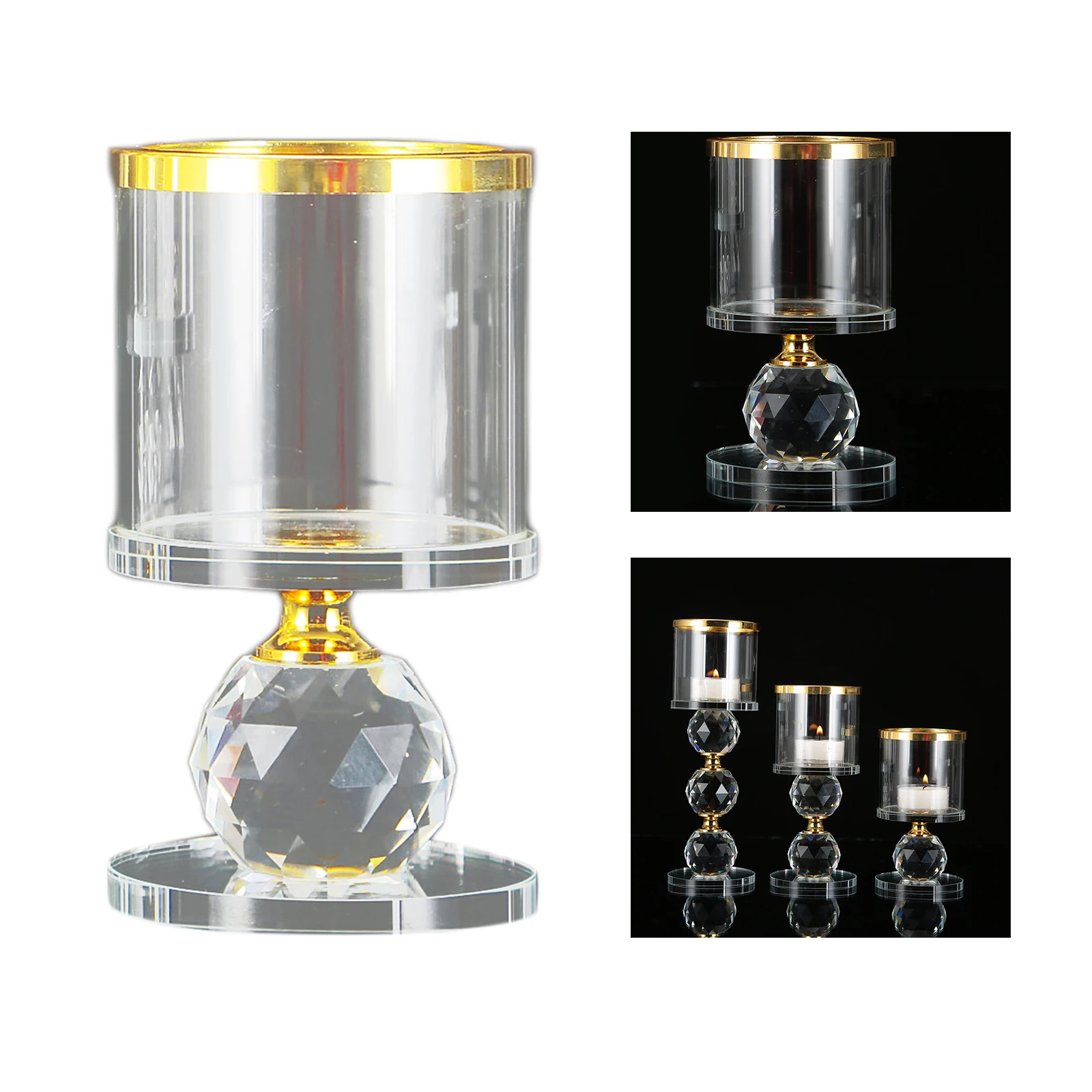 Candelabrosdecristalelegantescandelabrodemesasoportedecorativo