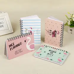 Мультяшный еженедельник с фламинго, записная книжка с катушкой, записная книжка с расписанием, детский подарок, мини записная книжка