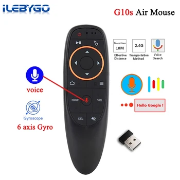 

G10 G10S Pro Voice Remote Control 2.4G Wireless Air Mouse Gyroscope IR Learning with X3 Android 9.0 TV Box