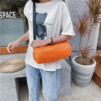 

Nylon Casual Crossbody Shoulder Bags Women Men Classic Texture Creative Delicate Design Chic Cylinder Sports Running Handbag