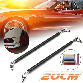 

2X 20cm 7.78''- 10.8'' Universal Front Rear Bumper Protector Splitter Rod Starut Bar Support Adjustable Stainless Steel